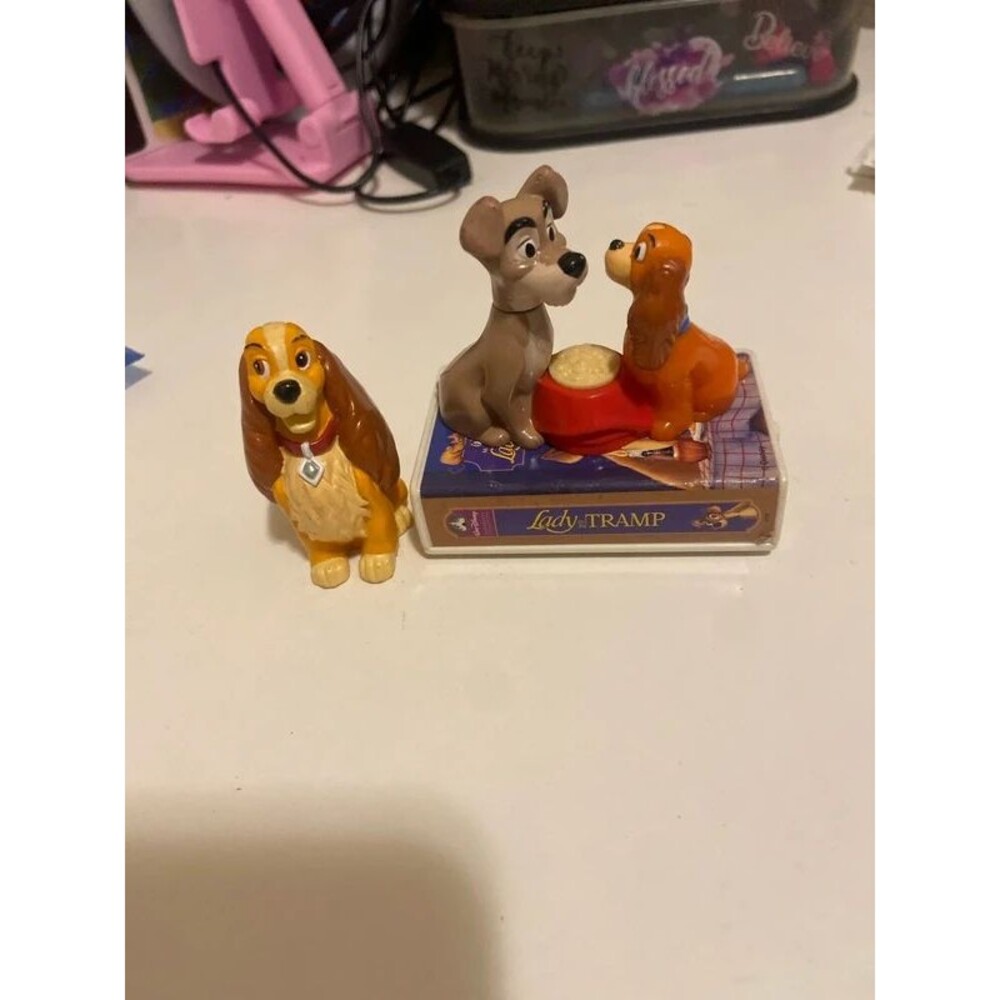 Lady and the tramp plastic toy set